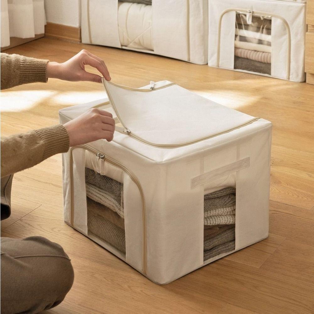 Large Capacity Closet Clothing Organizer Stackable Toy Storage Bins Fabric Storage Box  Wardrobe