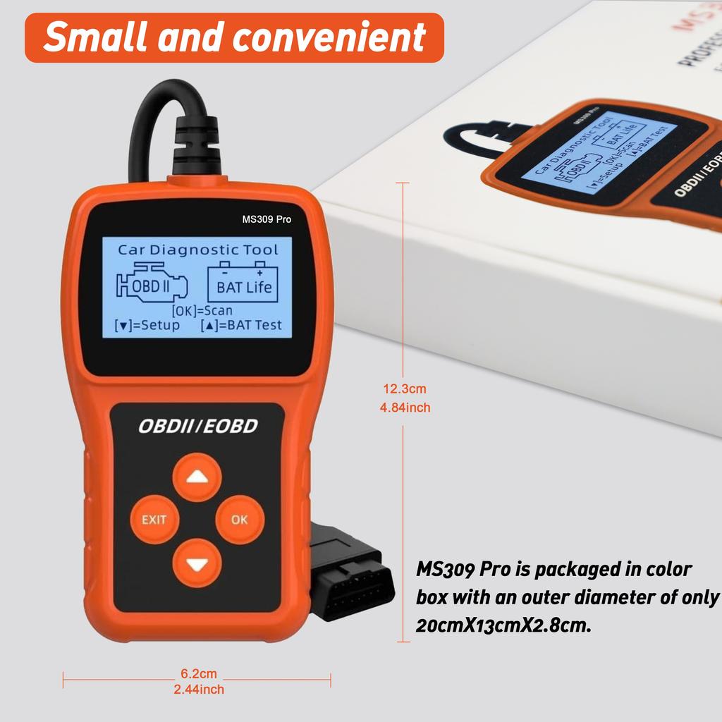 Professional OBD2 Scanner Diagnostic Tool, Enhanced Check Engine Code Reader, Voltage Test OBDII/CAN Car Diagnostic Scan Tools