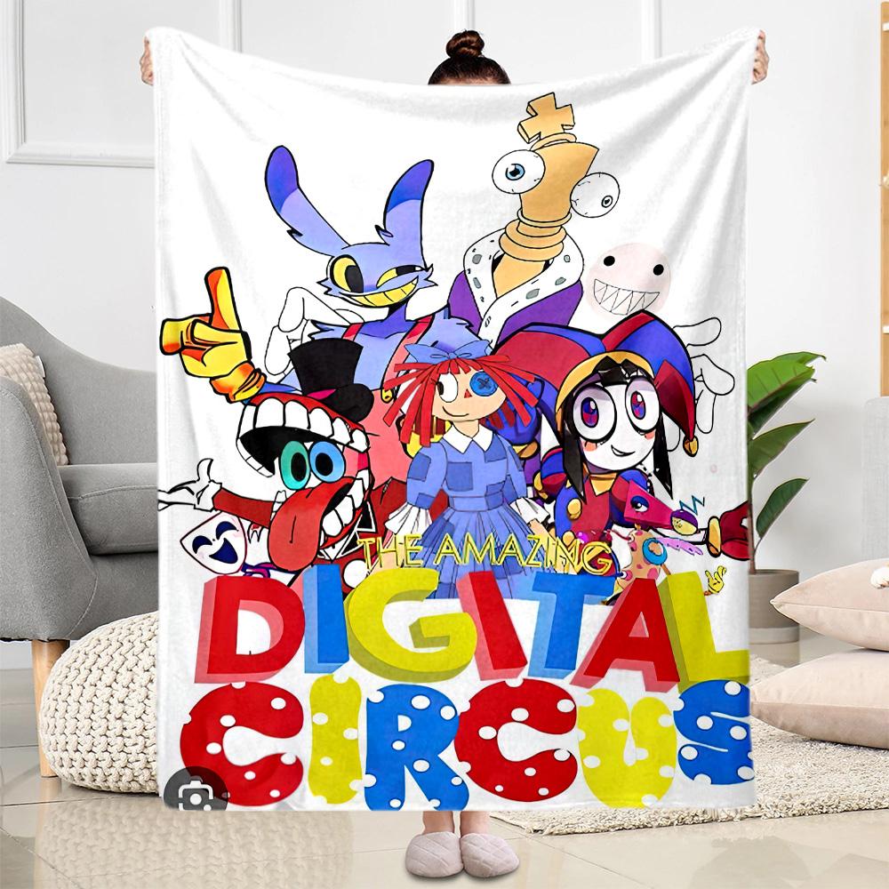 Digital Circus Blanket Durable Comfort Great for Seaside Couch Livingroom for All Seasons Modern Ideal Gift for Friends Family Couples Picnic