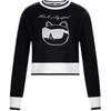 Outdoor Commuting Party Light Luxury Logo Cat Color Block Round Neck Pullover Long Sleeve Sweater Women Sweater M21L2311999