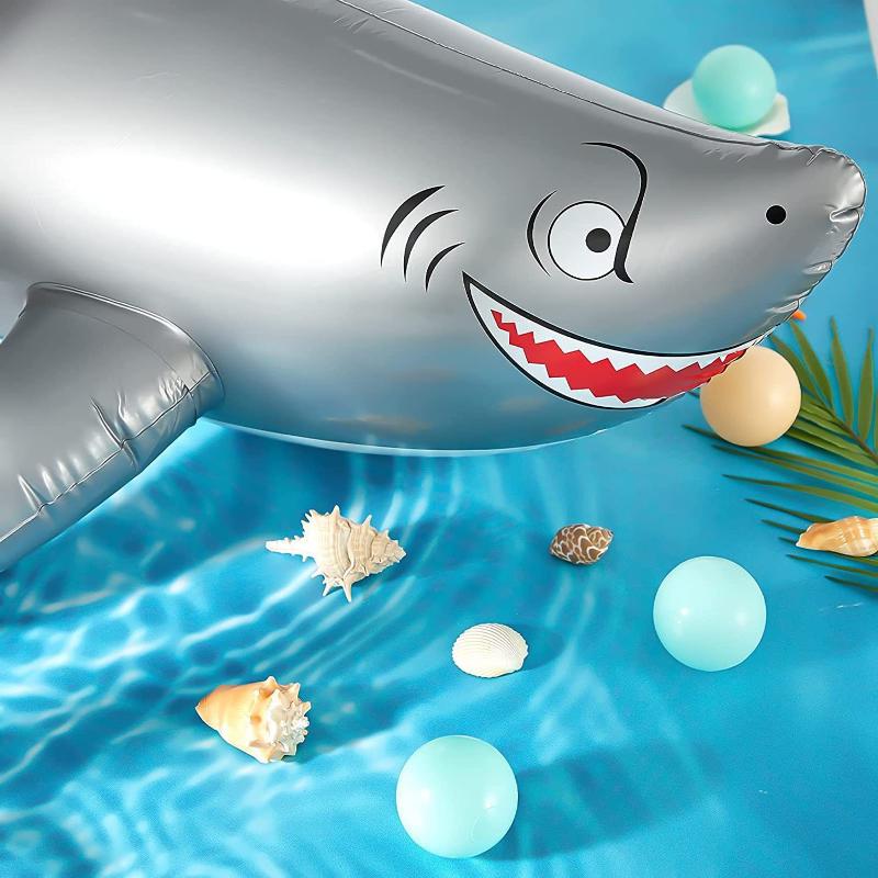 Inflatable Shark Balloon Eco-Friendly PVC Durable Cartoon Float Toy for Beach Pool Party Kids Summer Birthday Gifts