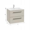 Hanging Wall-Mounted Bathroom Cabinet with Washbasin, Kashmir, Pinia