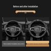 Volvo XC60/S90/S60 Steering Wheel Cover - No-Sew Suede Carbon Fiber; Fits XC40/XC90 Models.