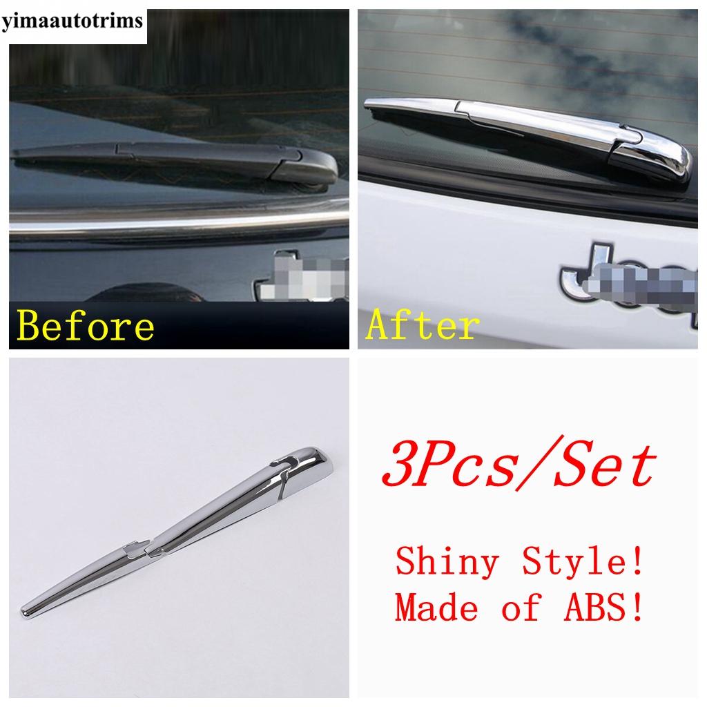 Fog Light Lamp Eyebrow / Handle Bowl / Window Wiper Cover Trim For Jeep Compass 2017 - ABS Chrome Accessories Exterior Kit
