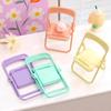 5Pcs Foldable Chair Phone Stand Mini Desktop Holder for Students Cute Plastic Small Back Chair for Smartphones Dormitory Desk Organizer