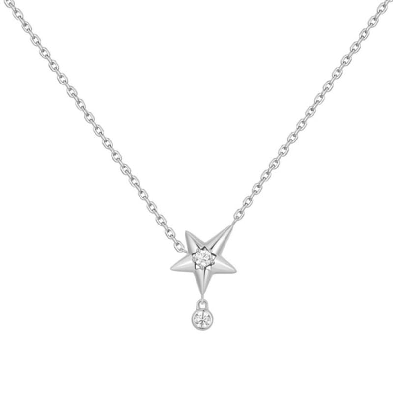 ANIA HAIE Silver Sparkling Star Drop 925 Silver Necklace N066-04H
