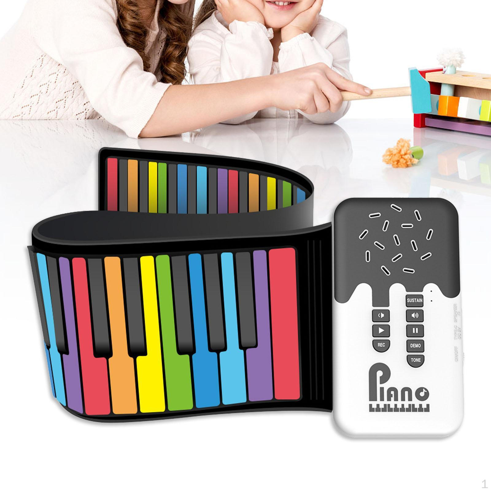 

Складная клавиатура с 49 клавишами, портативная образовательная музыкальная складная подзарядка, подарок, электронная рука Multicolor