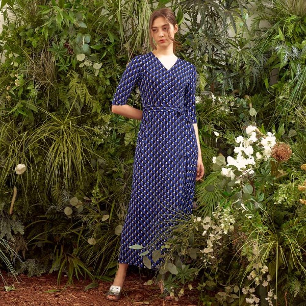 

Lipbbam Creora Romona 3 4 Sleeve Long Wrap Dress Ldm10dj01 LDM10DJ01/FREE (44-77)