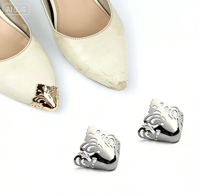 

1pair High Heel Metal Toe Cap Wear and Tear Concealer Anti-kicking Leather Shoes Point Protector Flat Shoe Tips Cap Accessorices