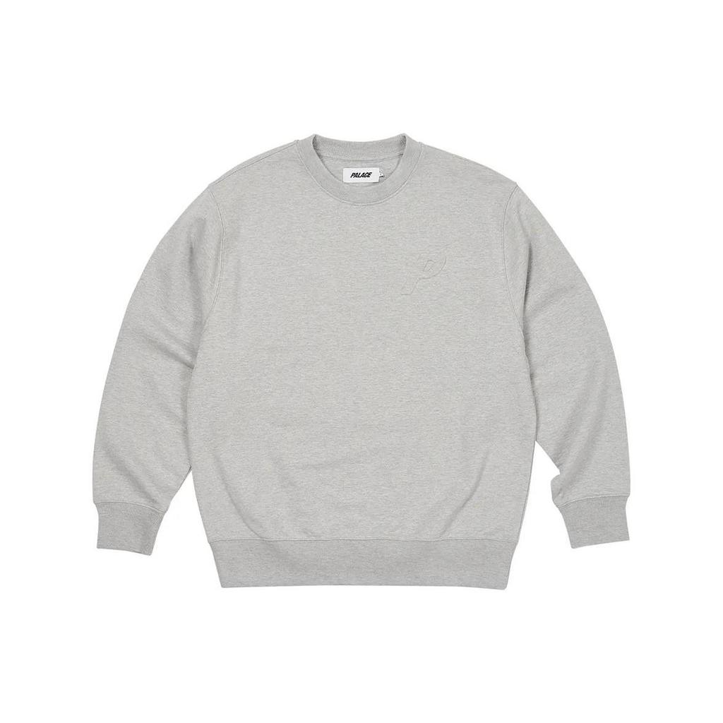 Palace Bossy P3 Crew Grey Marl Unisex Tops P24CS120