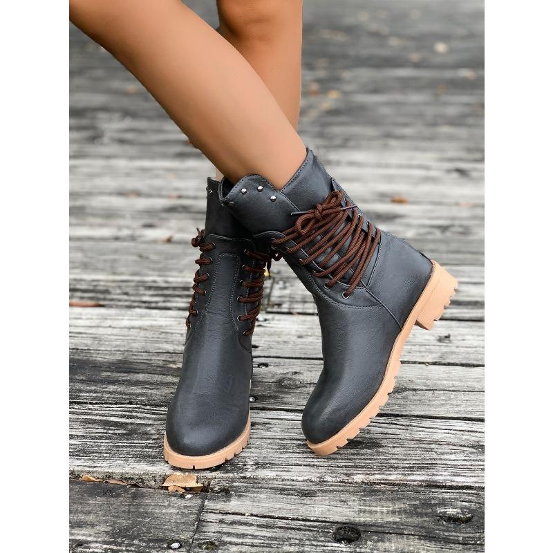 Women's Plus-Size Leopard Print High-Top Flat Ankle Boots - Comfortable Cushioned Insole, Wide Calf, Wholesale, In Stock