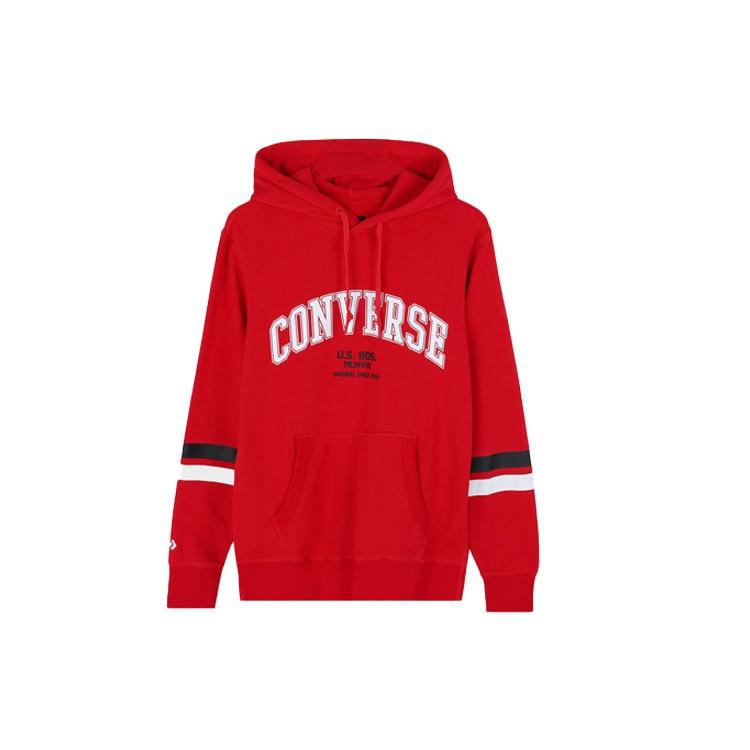 Converse Collegiate Text Pullover Hoodie Asia Sizing Red Men s 10017352-A04 M