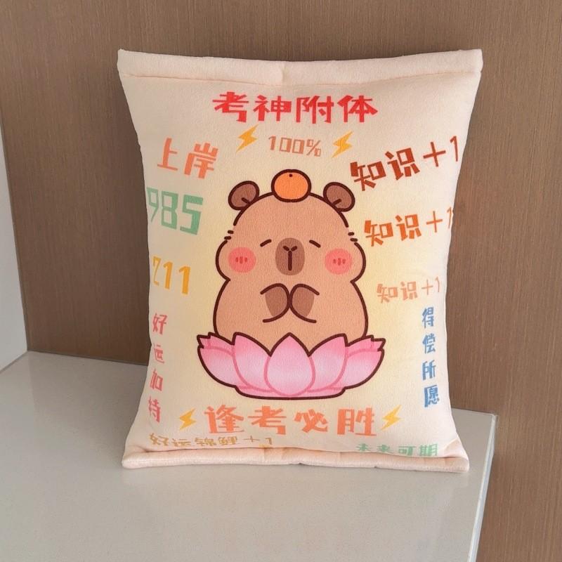 

Оригинальный узор капибары, плюшевый плед и подушка с принтом, подарок на выпускной Pillow,43x34cm