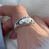 VENTFILLE   CopperColorful Zircon Star Ring For Women Smooth Wide Fresh Aesthetic Fashion Jewelry Gift Dropshipping