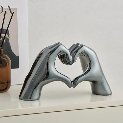 Individualistic Home Decoration Love Gesture Sculpture Heart Hand Sculpture & Figurine Nordic Ornament Room Decor Wedding Gift
