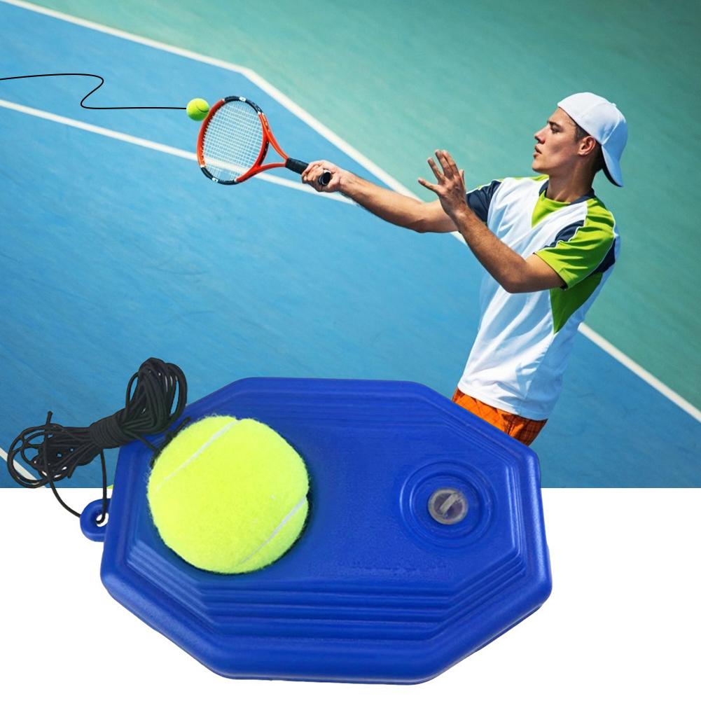 Self-study Tennis Training Tool Tennis Training Kit with Elastic Rope Ball Trainer Base Sport Exercise for Kids Adults Beginners