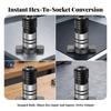 Electric Wrench Adapter with Square Shaft Sturdy Hardware Versatile for DIYers