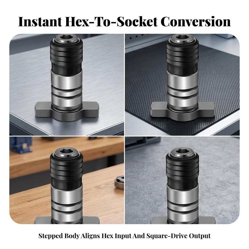 Electric Wrench Adapter with Square Shaft Sturdy Hardware Versatile for DIYers