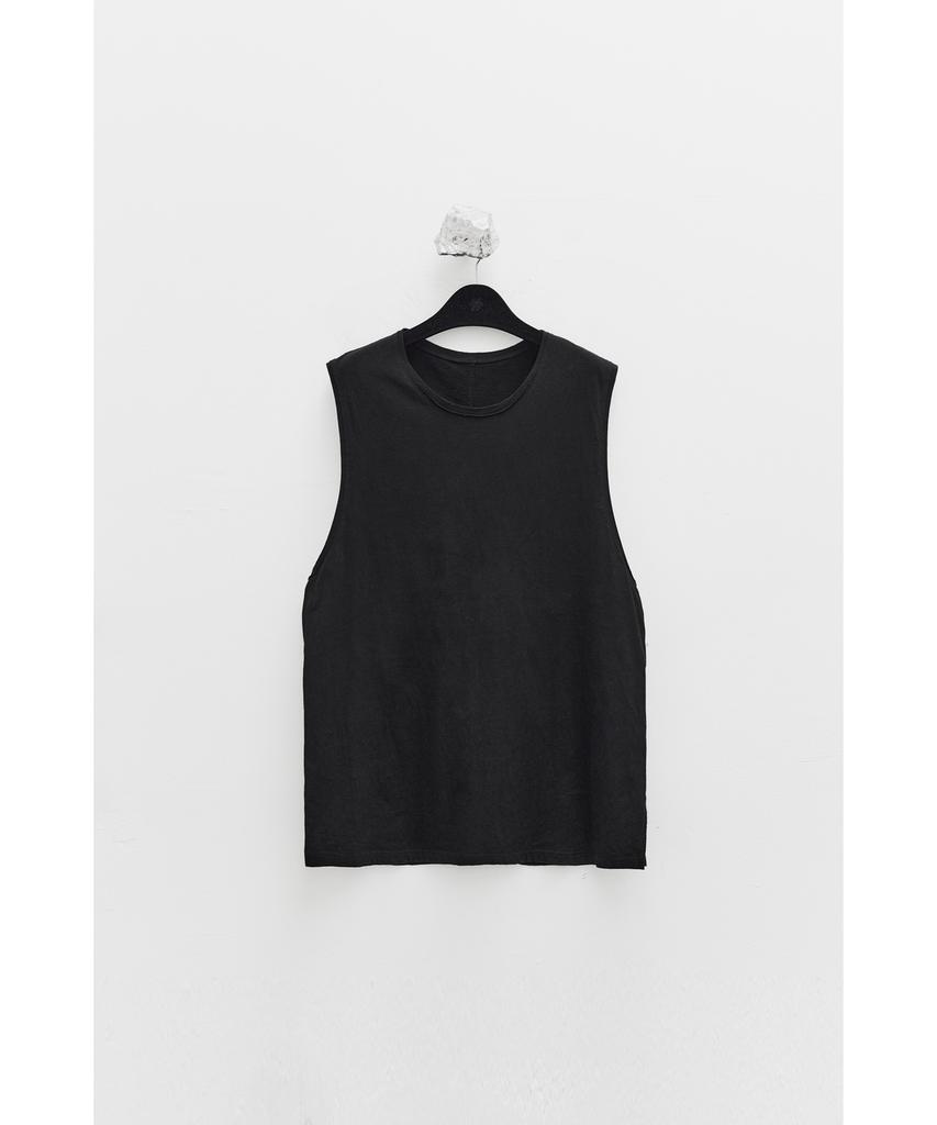 YOUTH Cut-Off Slit Sleeveless - Black