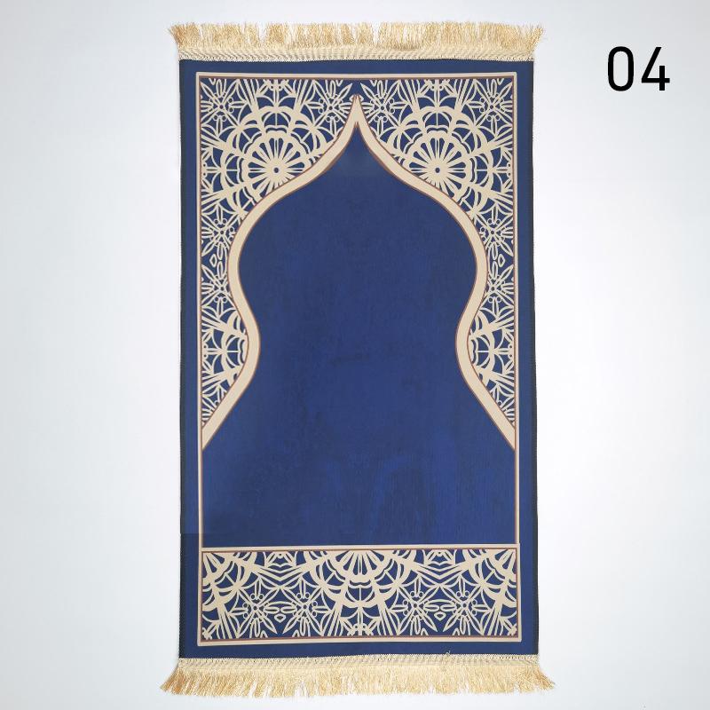 Muslim Carpet Blanket Embossing Worship Prayer Mat With Tassel Islamic Ramadan Prayer Carpet Portable Home Decor Floor Mat
