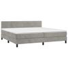 VidaXL Sommier à Lattes de Lit avec Matelas et LED, Lit Rembourré avec Tête de Lit, Lit Double, Lit Adulte de Chambre, 3134483