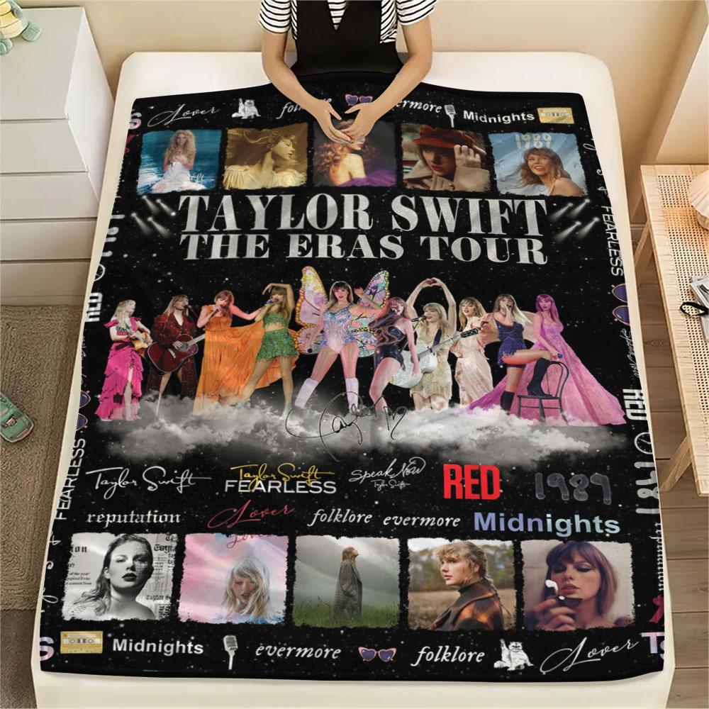 Taylor Swift printing Flannel Blanket Bedroom Sofa Camping Warm blanket Gifts for family and friends-MJ011