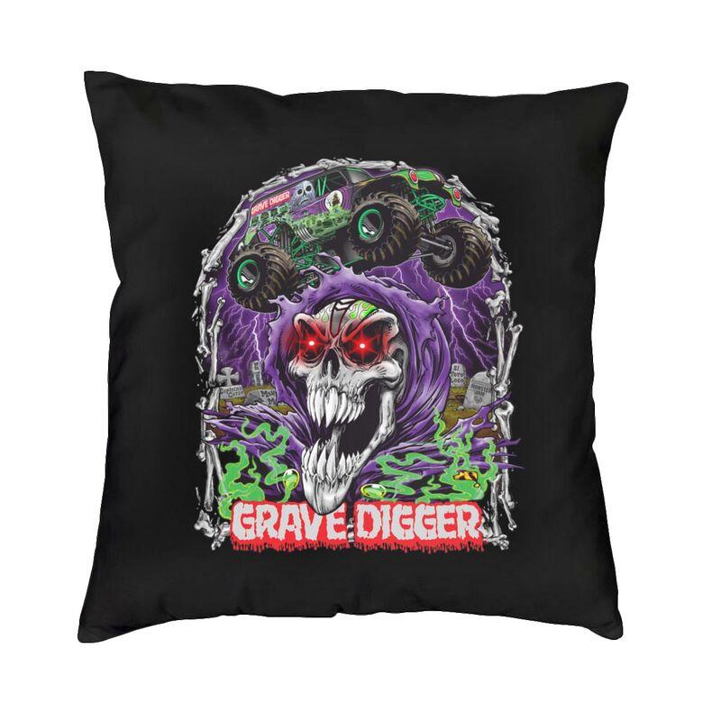 Monster Jam Grave Digger Monster Truck Square Pillow Cover Home Decor Cushions Throw Pillow Living Room Doublesided Printing