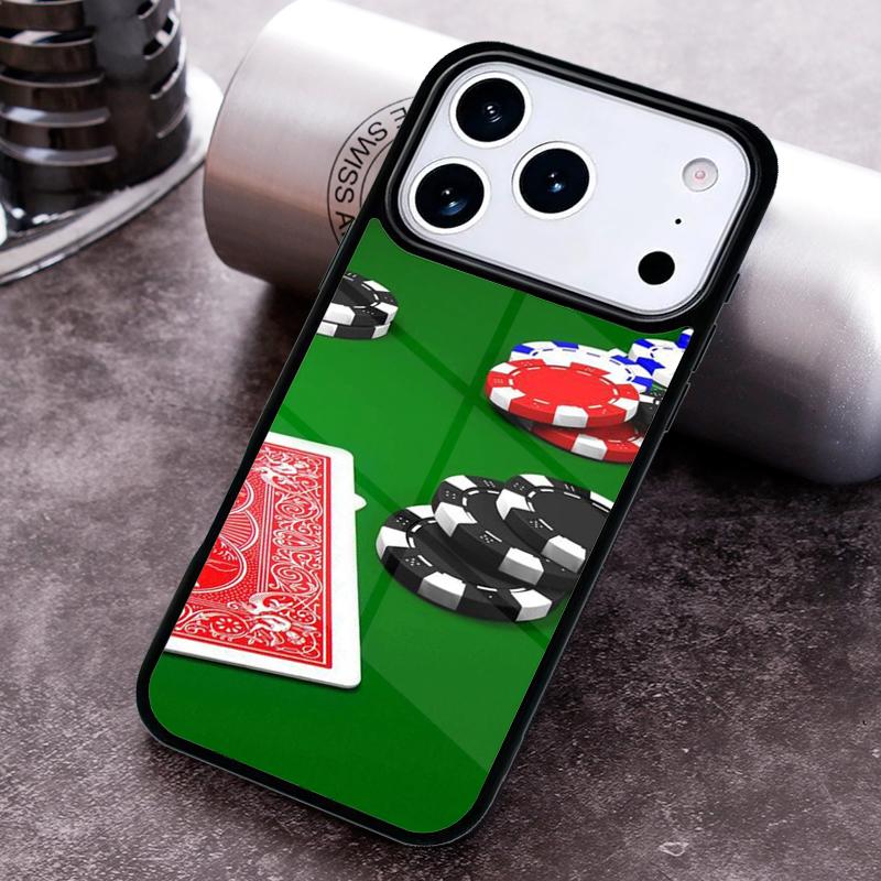 Poker Casino Art Pattern Phone Case for iPhone 17 16 15 Pro Max Air 14 13 12 11 Plus Shockproof Capa Cover