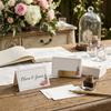 50Pcs Rose-Printed Blank Table Cards for Wedding Party Place Cards Handwritten Name Sign In Table Decoration