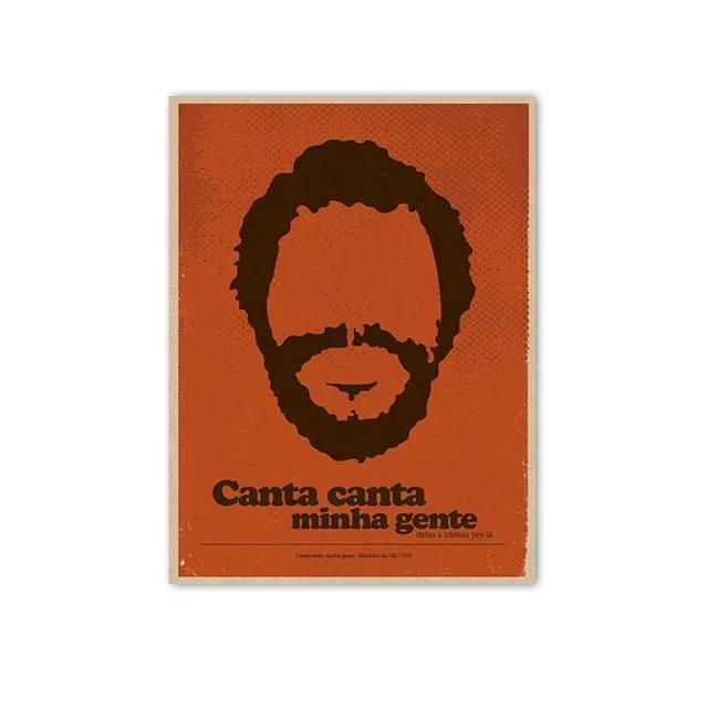 Minimalist Posters by Great Brazilian Artists Classics Brazilian Popular Music Canvas Painting Wall Art Singer Picitures Prints