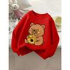 Girls' Fashion Round-Neck Sweatshirt, Casual Printed Top