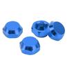 4pcs 1 8 RC Hex Hub Nuts Dustproof Lightweight 17mm Aluminum Wheel Hex Drive Hub AdaptorBlue