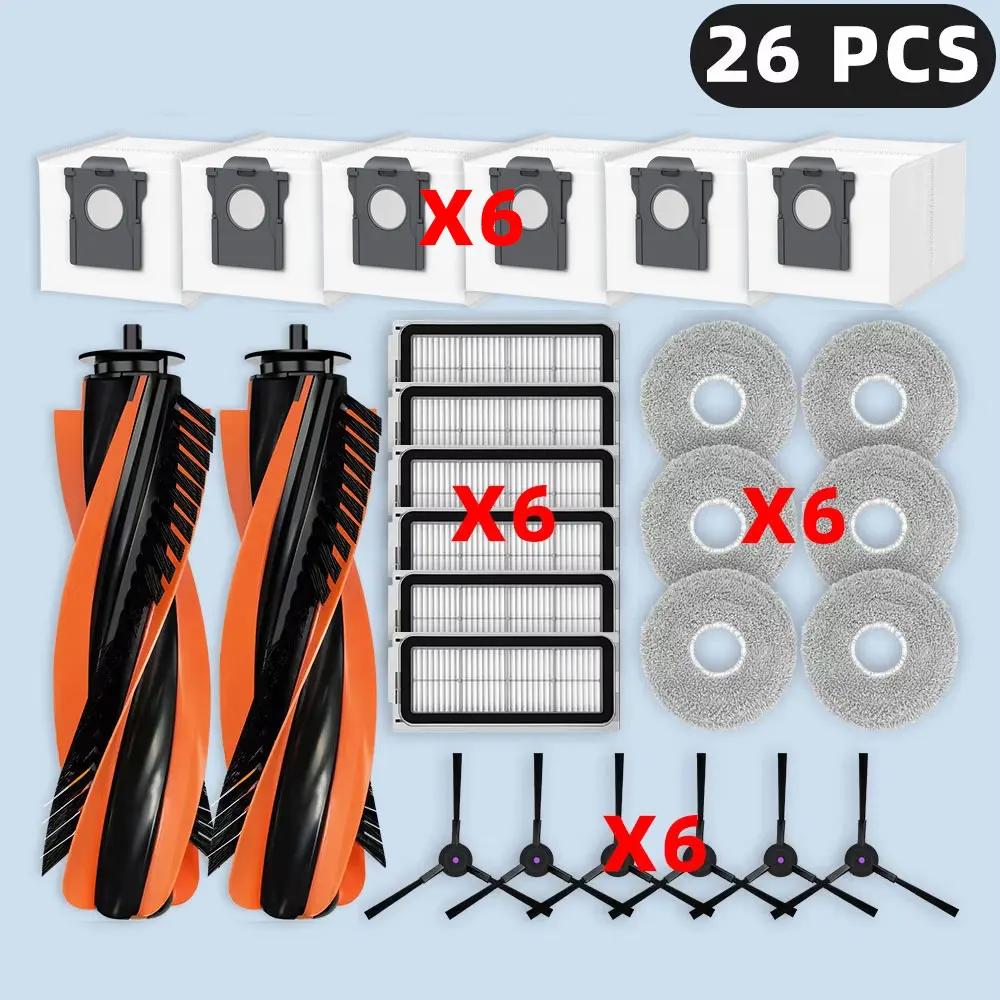 Compatible For Cecotec Conga X70 Replacement Parts Accessories Main Side Brush HEPA Filter Mop Pad Dust Bag