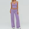 Women's Tracksuit Fitness Suit Two Piece Yoga Sets Women Sportswear Workout Sports Bra High Waist Flared Pant Gym Clothing