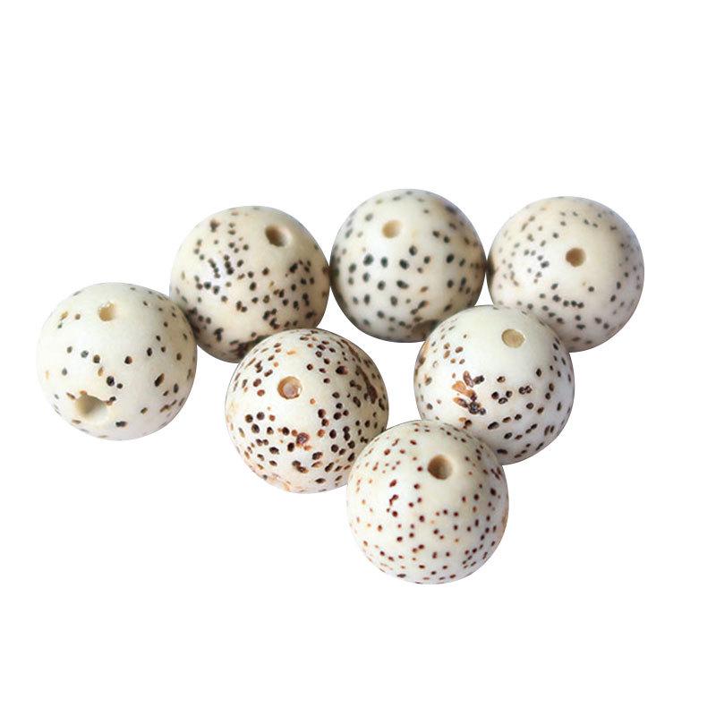 Star and Moon Bodhi Beads: Pure White High-Density 108 Bead Bracelet for DIY Prayer Accessories