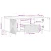 TV Stand Brown 105 x 33 x 46 cm Solid Mango Wood