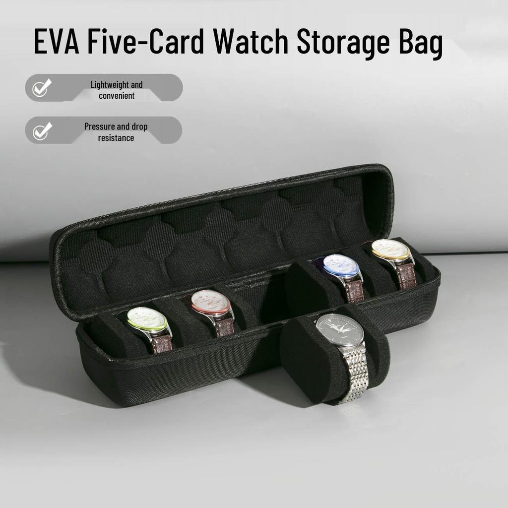 Apple Huawei Smartwatch EVA Storage Box with 5-Card Slot and Sponge Liner