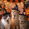 Curved Top Pet Halloween Witch Hat Adjustable Strap Dog Halloween Party Hat  Dress Up