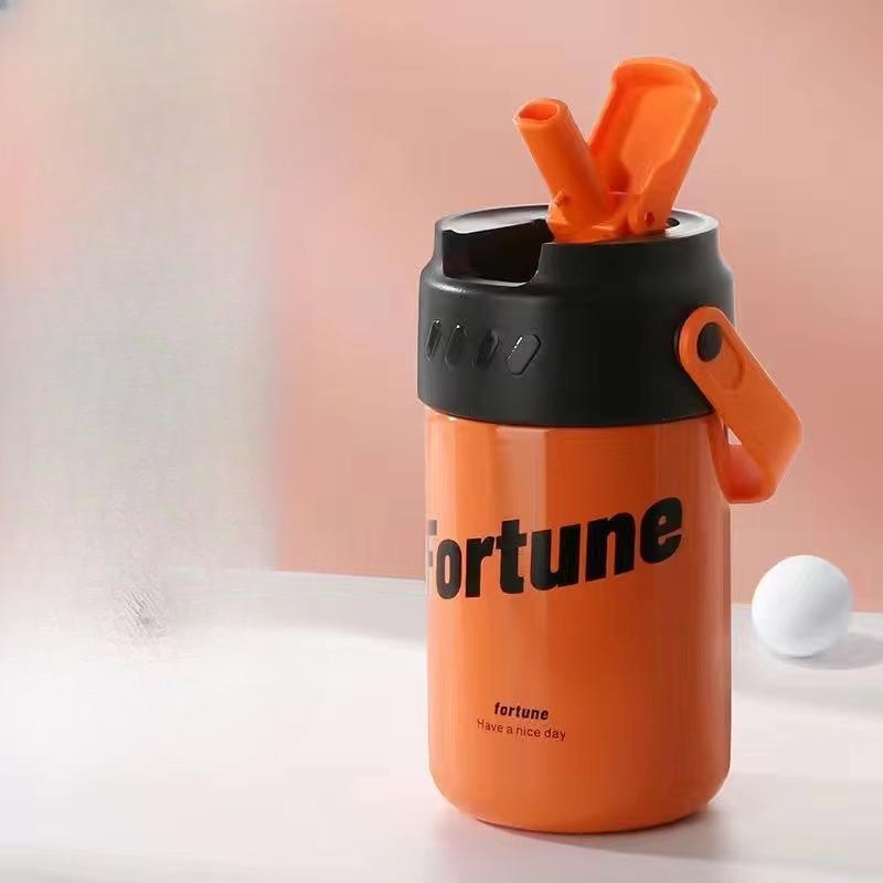 

Новый высококачественный термос-чашка для кофе, чашка для воды, студенческая чашка с соломинкой для чая, переносная офисная чашка для чая в виде цветка 500ml