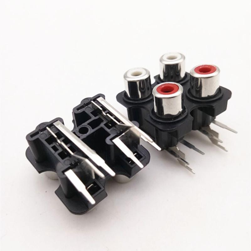RCA 4-Position Female Socket Audio Input Connector