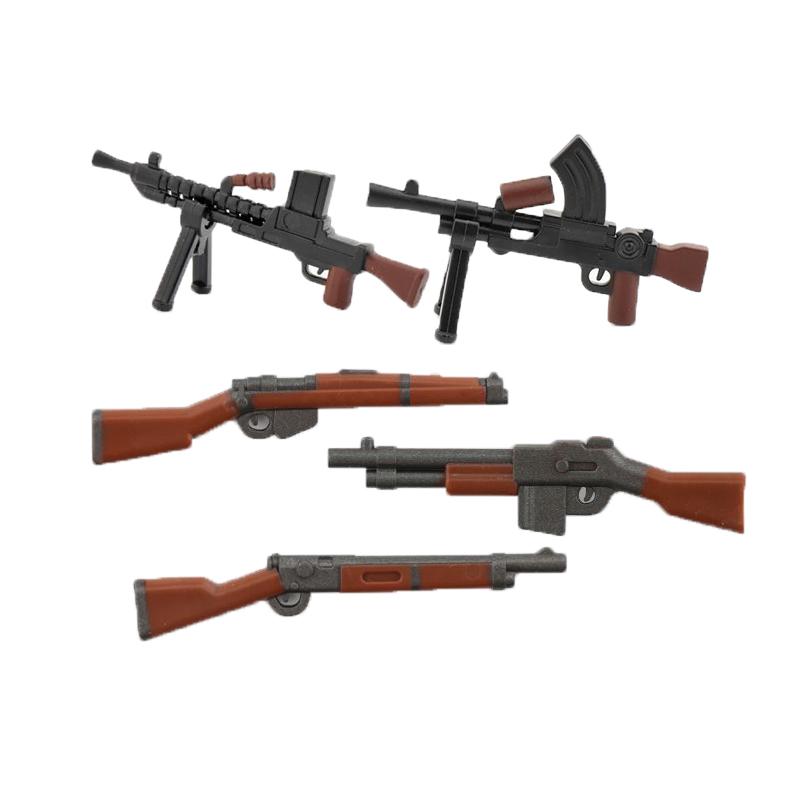 Military Building Blocks Accessories Soldier Figures Weapons Guns Mini Bricks USA Soviet Pistols Kids Toy Gifts Set R050