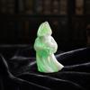 Luminous Spooky Figurine 3D Printed Glow In The Dark Skull Ornament, Gothic Hooded Ghost Statue for Halloween Desktop Decoration, Resin Party
