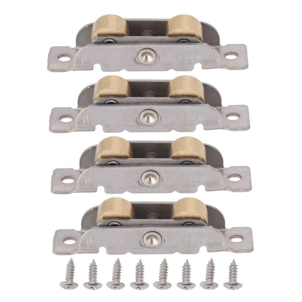 4PCS Heavy Duty Window Rollers Copper Ball Wheels Gliding Door Roller Assembly  Patio Doors