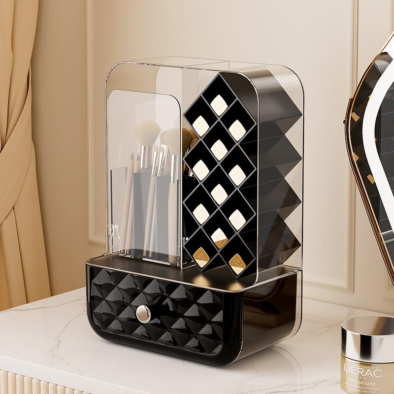 Desktop Large Capacity Cosmetics Storage Box Makeup Brush Lipstick Storage Rack Multi-purpose Makeup Organizers Home Storage