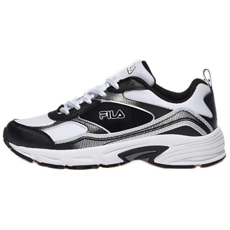 FILA Cushioning, Wear Resistant Low top Running Shoes Unisex Black White Korean Style 1RM02728F_010