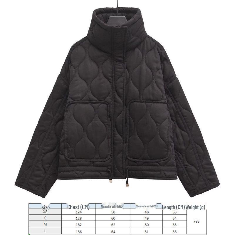 Giacca Trapuntata in Cotone da Donna Inverno 2024 - Moda Street Style, Cappotto a Maniche Lunghe
