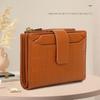 Two-fold Women Short Wallet Solid Color PU Card Bag Versatile Folding Wallet  Shopping