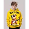 The Autumn Comfortable Children's Hoodie 3D Rock Capybara Print Casual and Fashionable Pullover