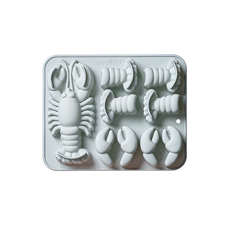 

Chocolate Mold Lobster Silicone Mold For Cake Gummy Jello Ice Cube, Cake Decoration Soap Mold Silicone Baking Mold синій
