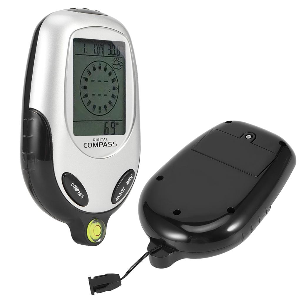 Multifunction Handheld Electronic Thermometer Compass with Calendar for Outdoor Camping Picnic